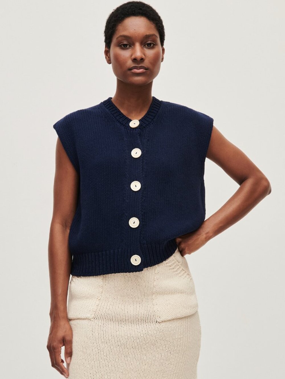 babaà vest no26 in navy
